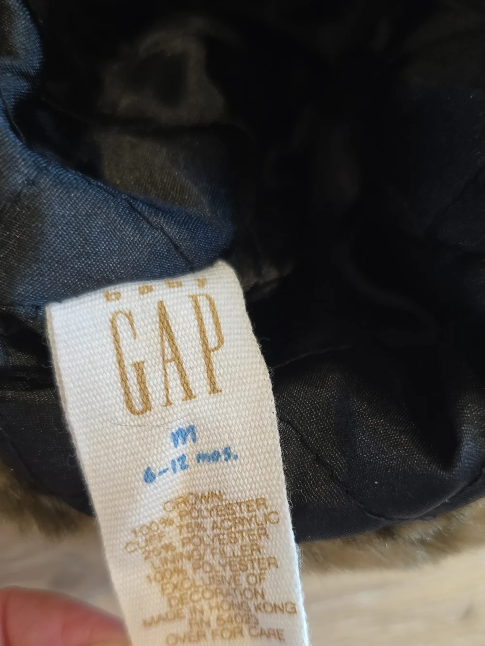 GAP Kids 6-12M Faux Fur Winter Hat
